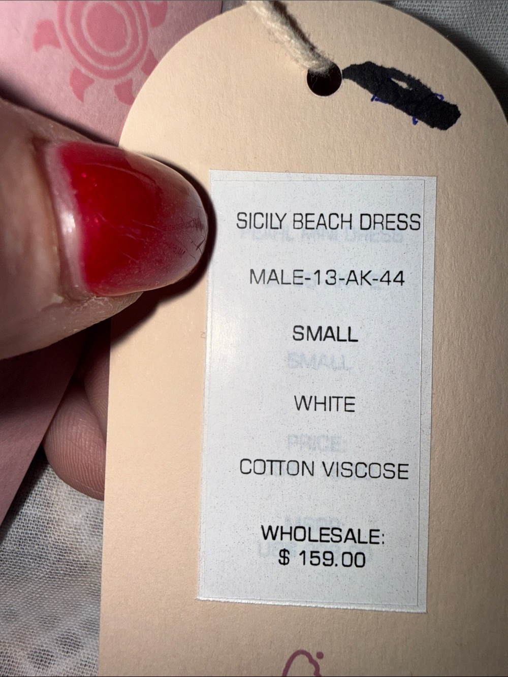 Embroidered White Maxi Dress with Navy & Tan Accents by J. Crew - Picture 10 of 10